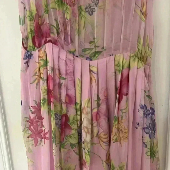 Dodo Bar Or Silvana Pink Ruffle Floral Dress sz S - Picture 11 of 11